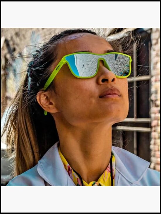 Polarized Shield Sunglasses with No-Slip Fit main image 7